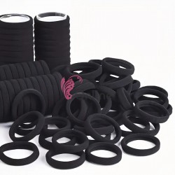 Elastice pentru codite Cod EL001AA, set 72 bucati Negre